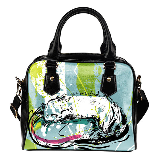 Grunge Cat Handbag