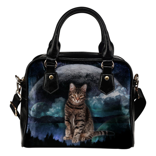Cat Handbag Cat Planet Shoulder Handbag